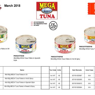 MEGA Tuna – 100% Tuna in 4 Delicious Flavours