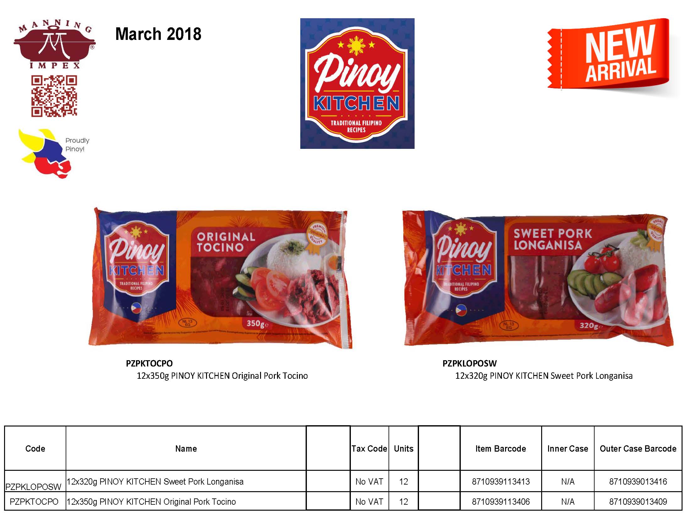 Pinoy Choice Tocino and Longanisa