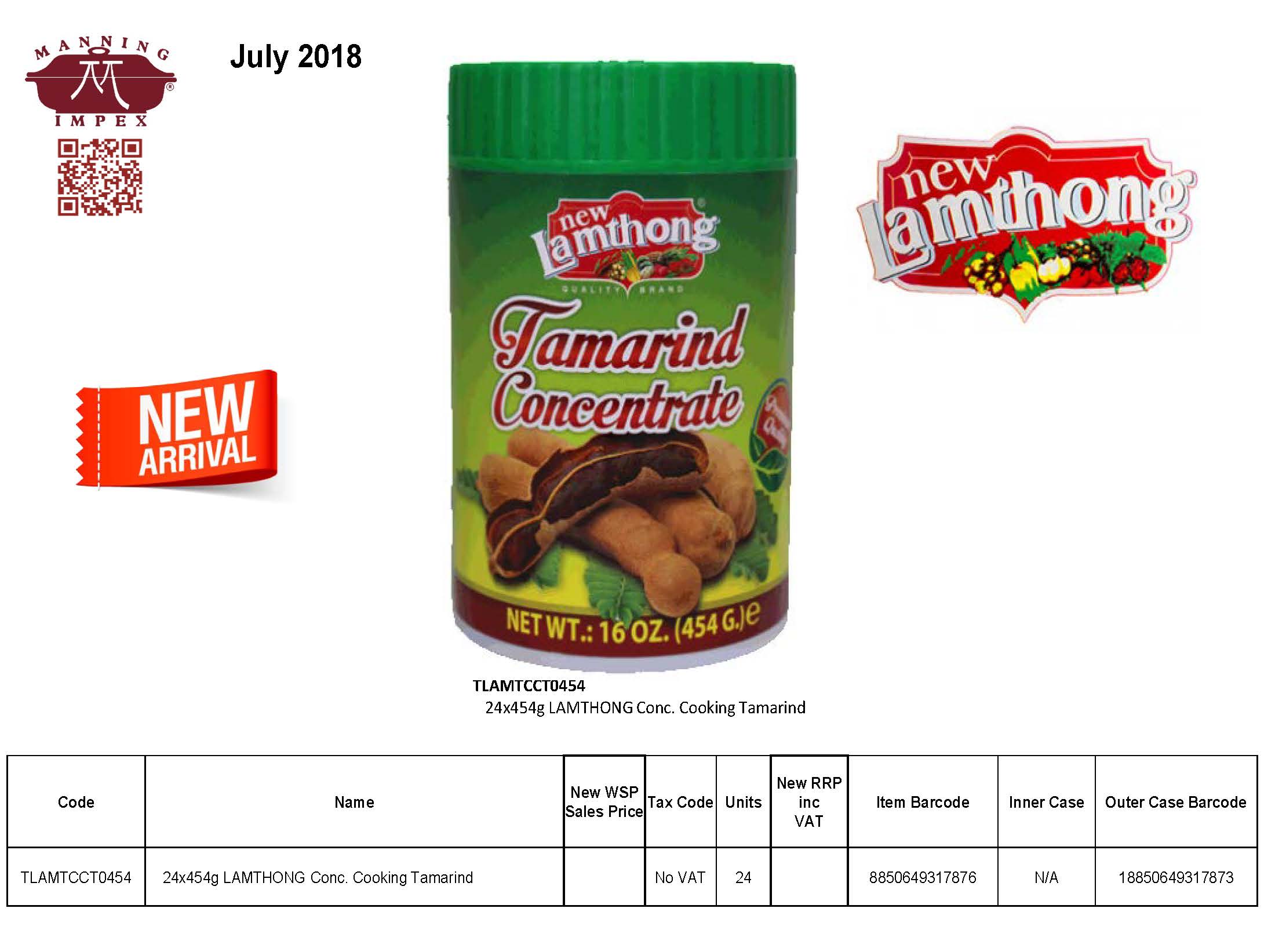 LAMTHONG Concentrated Cooking Tamarind