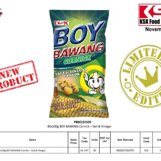 Boy Bawang Roasted Corn Now Available in Salt and Vinegar Flavour