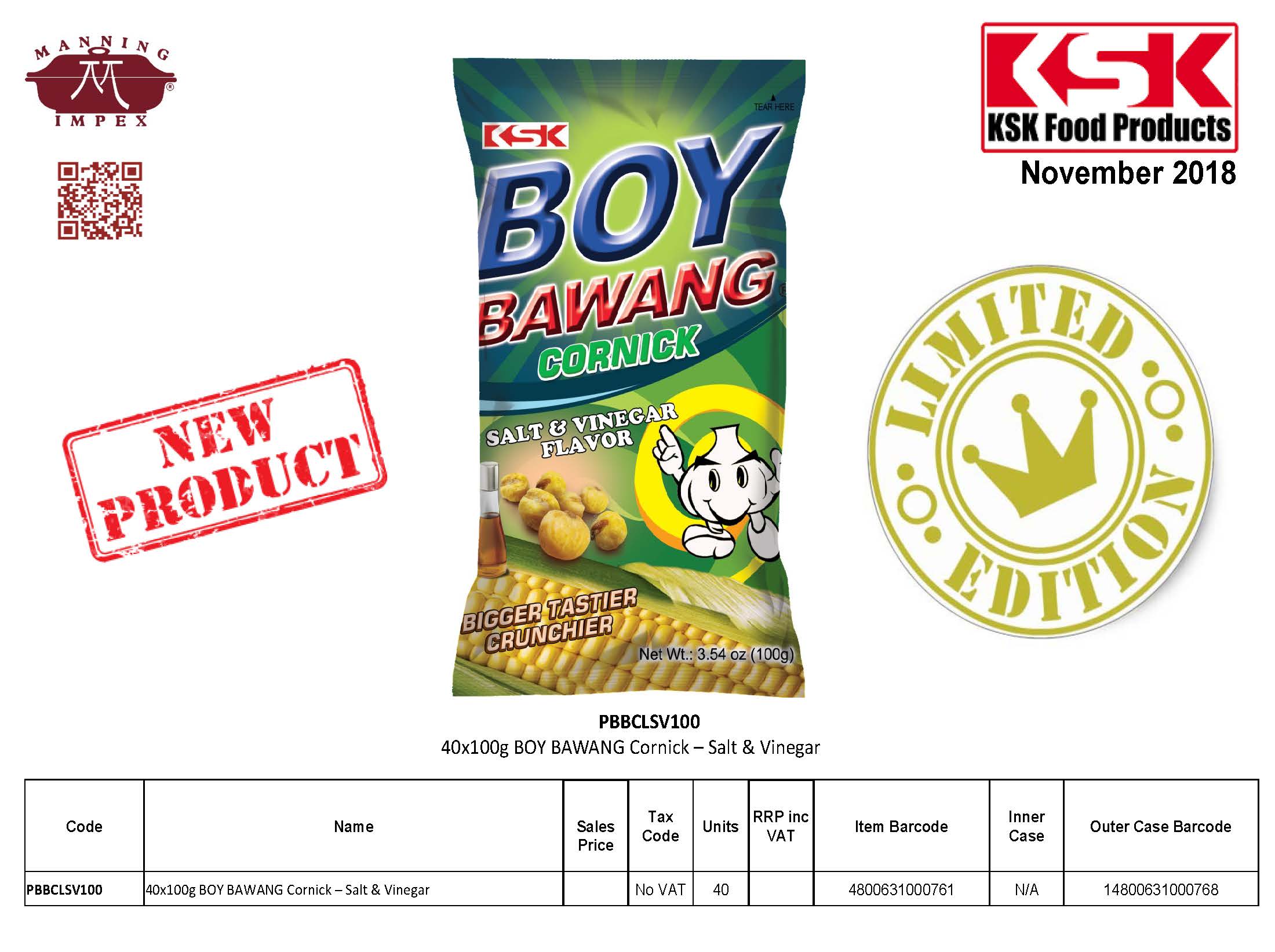 Boy Bawang Roasted Corn Now Available in Salt and Vinegar Flavour