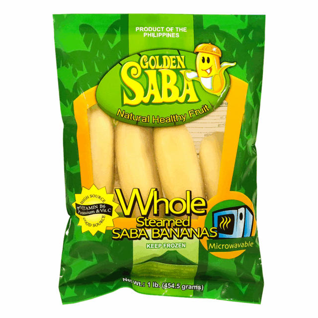 GOLDEN SABA Frozen Cooked Saba Banana Whole Steamed