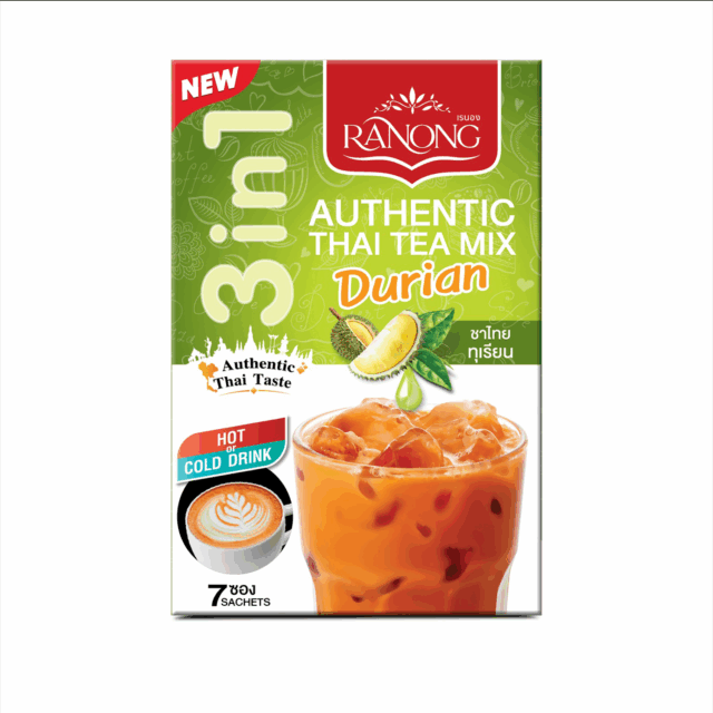 RANONG TEA Thai Tea Mix - Durian Flavour 7's