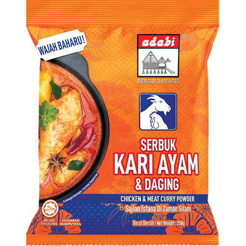 ADABI Curry Pwdr - Kari Ayam & Daging - Chicken/Meat