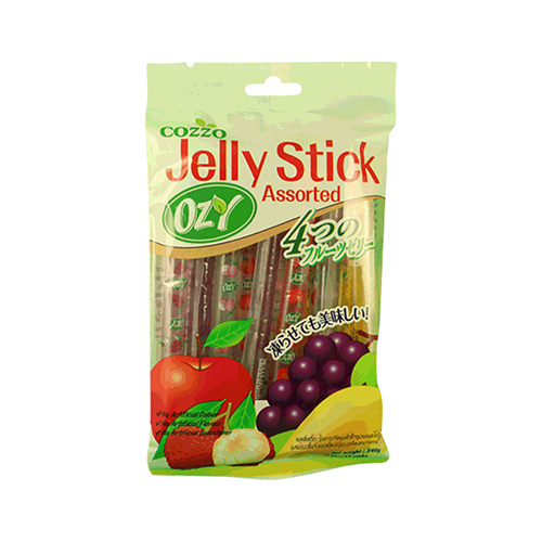 OZY Fruit Jelly Sticks - Assorted - Gr+Ma+Ap+Ly