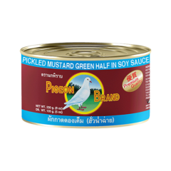 PIGEON Pickled Mustard Green Half in Soy Sauce - Tin